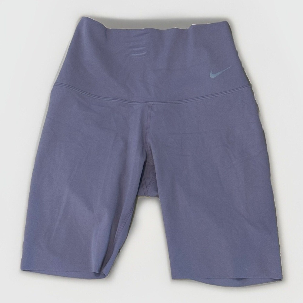 Nike Women's Zenvy High Rise Shorts, Gentle Support, 8" Length, Purple, Size: XS